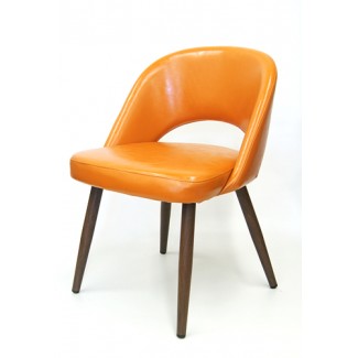 Wood-Grain Metal Jetson Side Chair